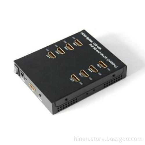 Mini HDMI 1X8 Splitter with Full 3D and 4Kx2K (340MHz)